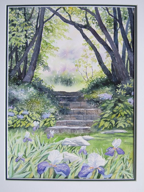 L'escalier aux Iris (30x40) Prix du Jury 2010