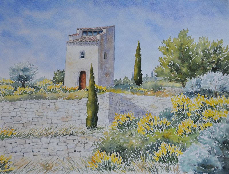 Pigeonnier vers Cucuron (30x40)