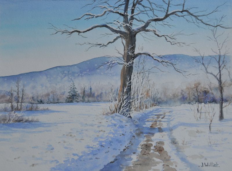 Chemin de Neige en Luberon (32x50)