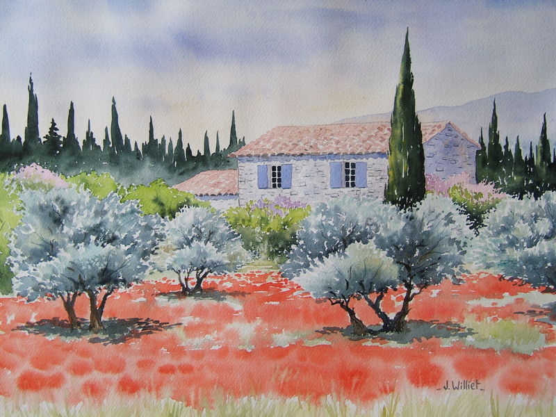 La Bastide aux Coquelicots (30x40)