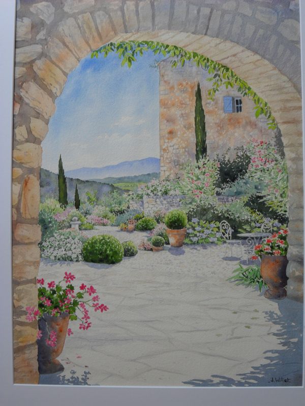 Le Jardin derrière le Porche (45x60)