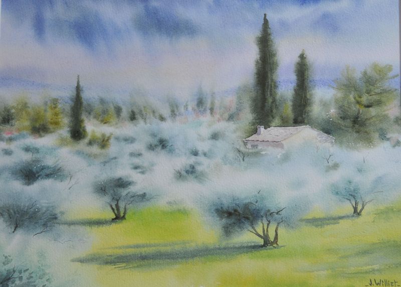 Oliviers près des Baux (30x40) VENDU