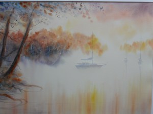 Voilier dans la brume