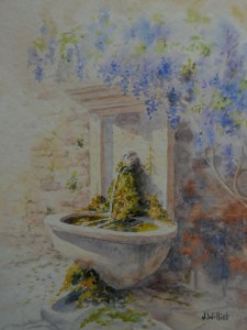 Fontaine à Cucuron (24 x 32 cm)