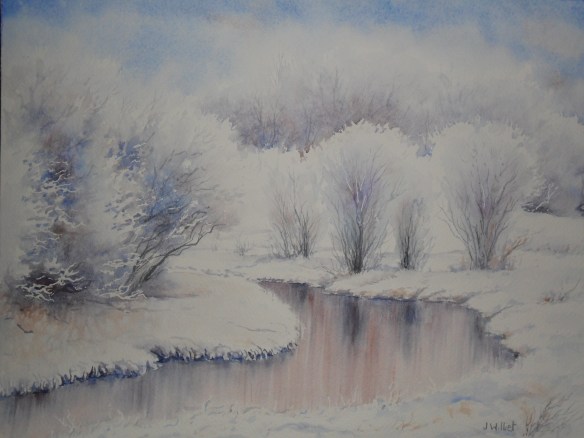 La rivère gelée (25 x 35 cm)