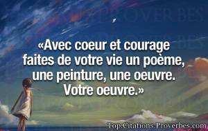 avec coeur et courage
