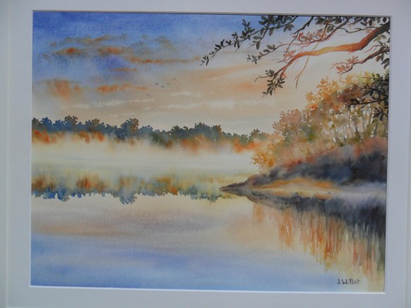 Brumes matinales sur le lac