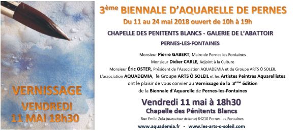 Invitation Biennale d-Aquarelle Pernes 2018