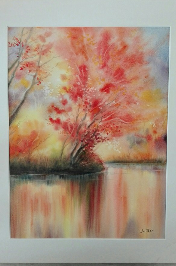 L'arbre rouge en reflets