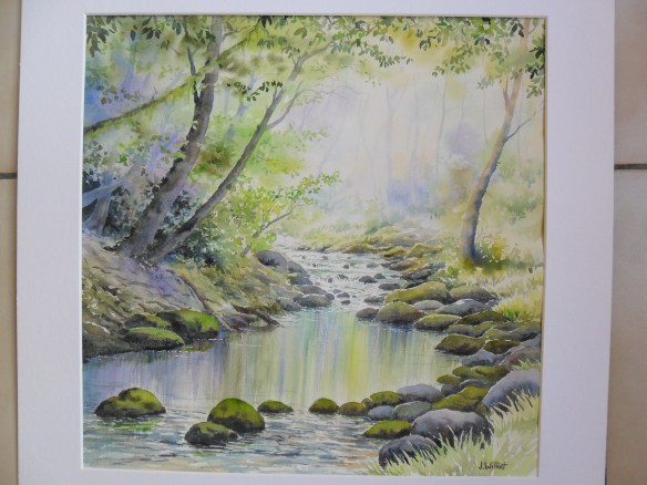 Au bord de la rivière (40 x 40 cm)