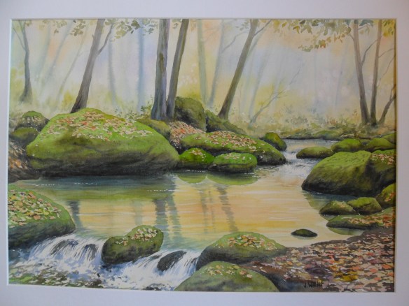 La sérénité de l'eau (35 x 55 cm)