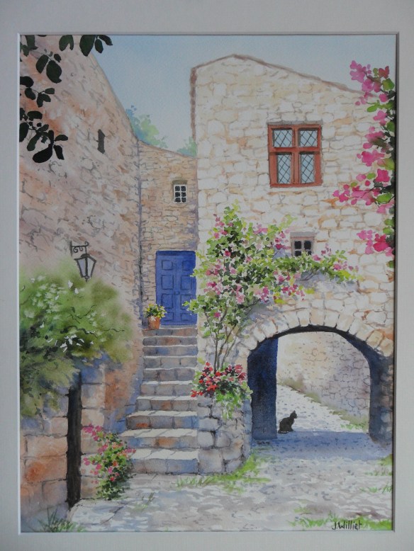 La petite ruelle fleurie (30 x 40 cm)