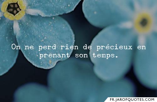 prendre son temps