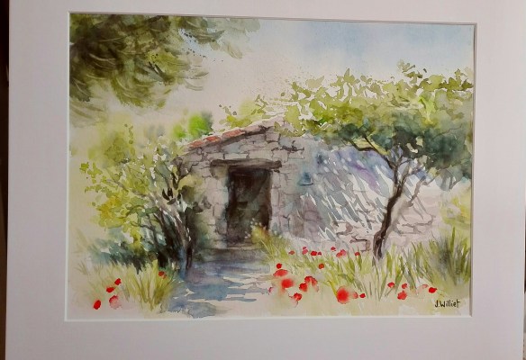 La remise au fond du jardin (30 x 40 cm)