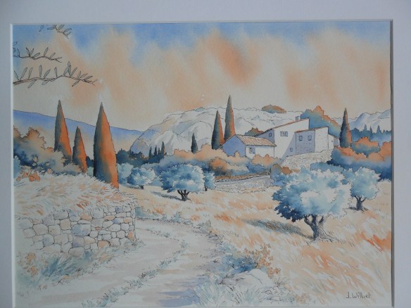 Ballade dans les alpilles (30 x 40 cm)
